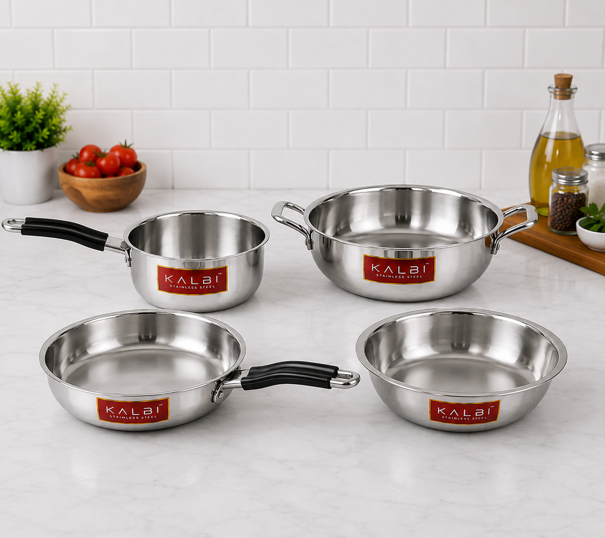 Jumbo Triply Kitchen Cookware Set – 4 Pieces