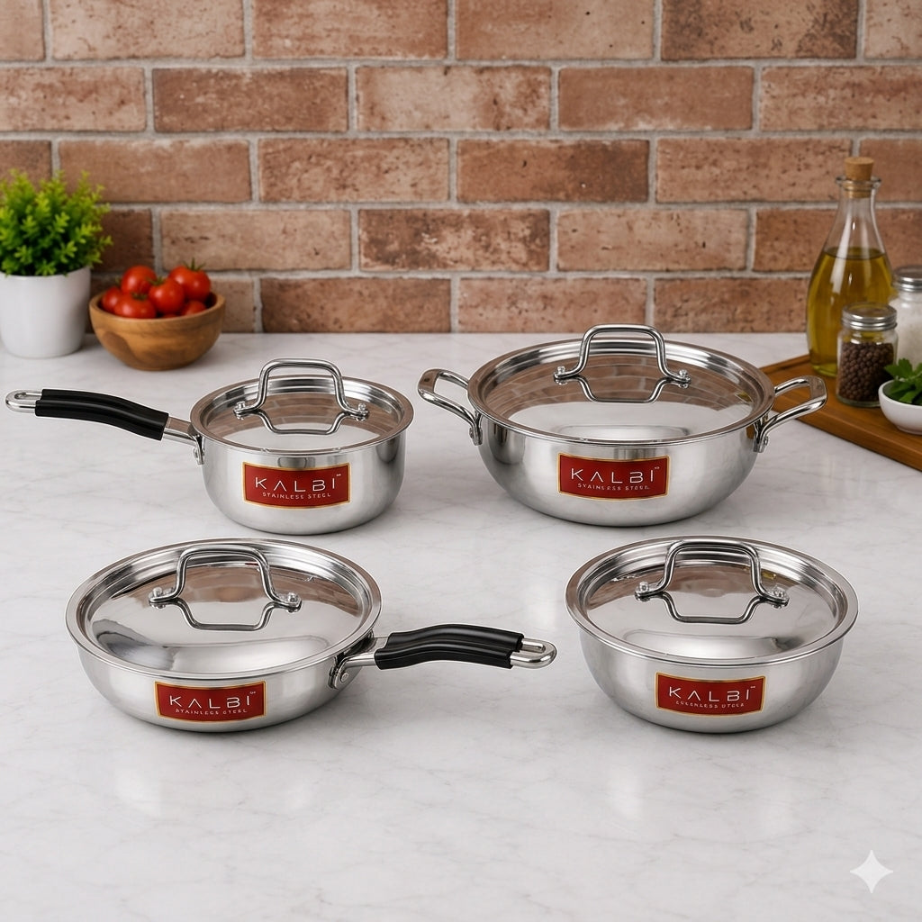 Jumbo Triply Kitchen Cookware Set – 4 Pieces